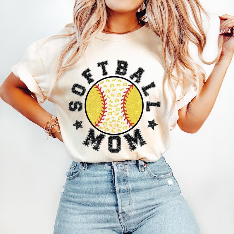 Softball Mom T-Shirt, Softball T-Shirt, Sports T-Shirt, Softball Mama T-Shirt Hoodie, Sweatshirt | PureTeeCo.com