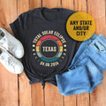 Solar Eclipse 2024 Shirt Custom State City Sun Moon Totality 2024 482024 Great American Eclipse States Canada Mexico New...