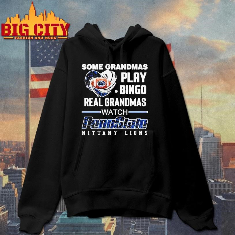 Some Grandmas Play Bingo Real Grandmas Watch Penn State Nittany Lions Diamond Heart Shirt