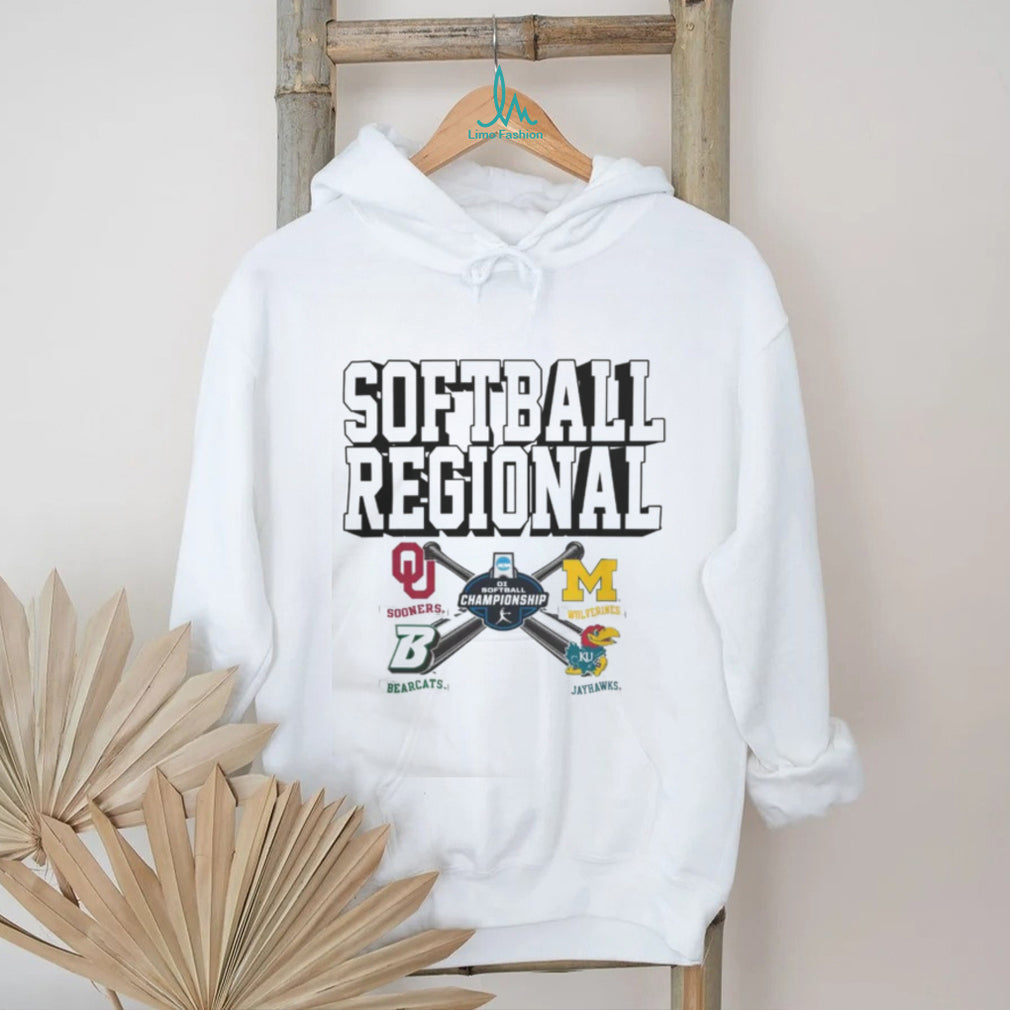 Sooners Wolverines Bearcats Jayhawks Champion 2026 NCAA Division I Softball Regional Shirt