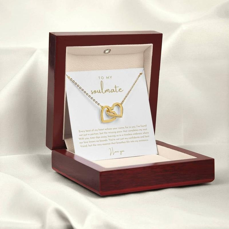 Soulmate Necklace, Soulmate Heart Necklace, To My Soulmate, Romantic Gifts For Her, Gift For Wife, Love Necklace With...