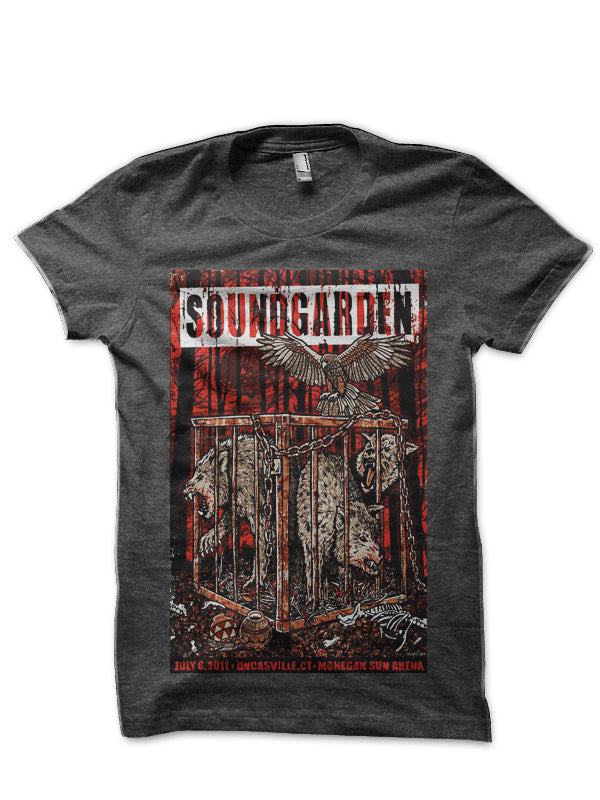 Soundgarden Charcoal Grey T-Shirt Hoodie, Sweatshirt | PureTeeCo.com