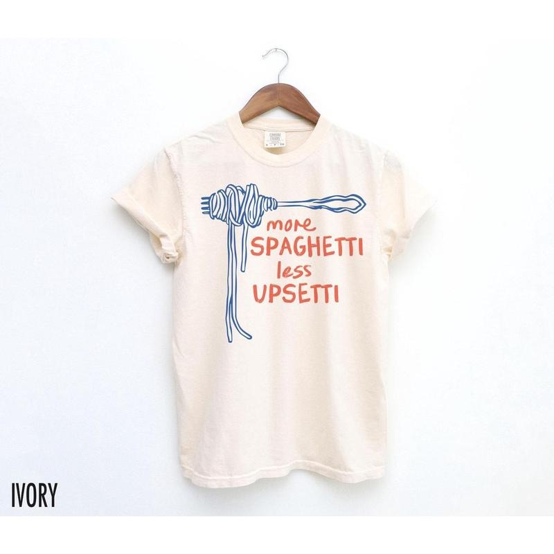 Spaghetti Shirt, Funny Food Shirt, Foodie T Shirt, Food Humor, Funny Saying TShirt, Silly T-Shirt, Retro Graphic Tee,...