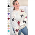 Sparkle Sequin Bow Graphic Sweatshirt T-Shirts, Hoodie | PureTeeCo.com