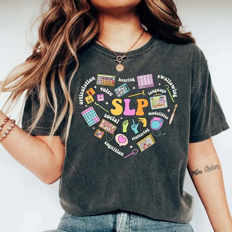 Speech Language Pathologist Heart Shirt, Your Words Matter Shirt, AAC SPED Teacher Inclusion Shirt, Neurodiversity Bcba...