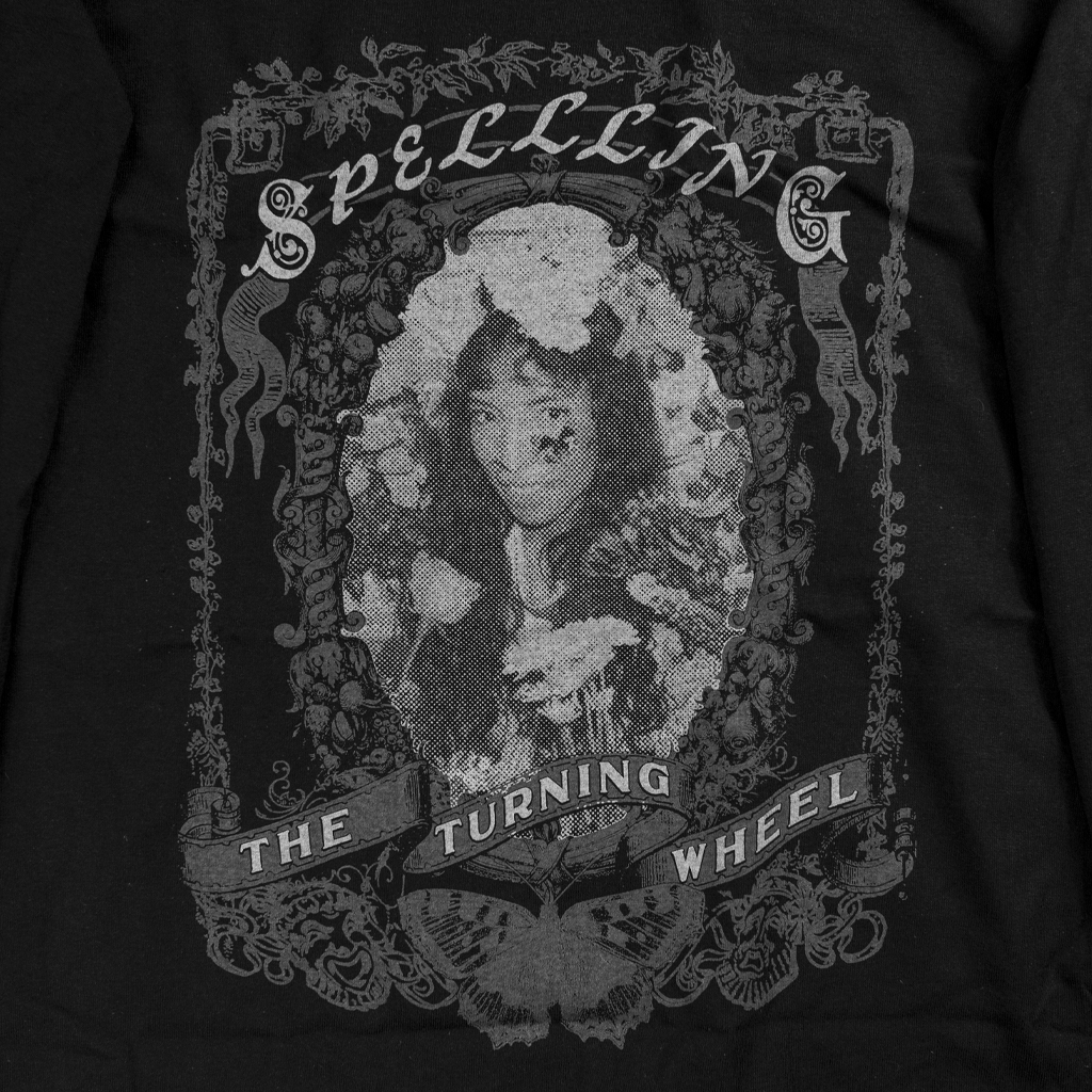 Floral Frame Black Long Sleeve T-Shirt Hoodie, Sweatshirt | PureTeeCo.com (Image 2)