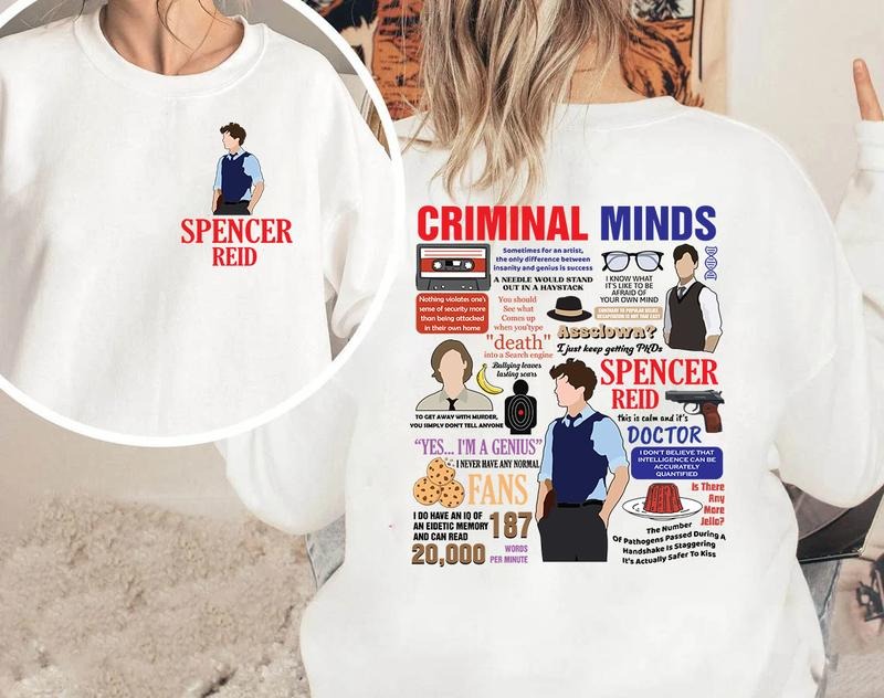 Spencer Reid T Shirt, Spencer Reid Quotes Shirt, Spencer Reid Sweatshirt Hoodie | PureTeeCo.com