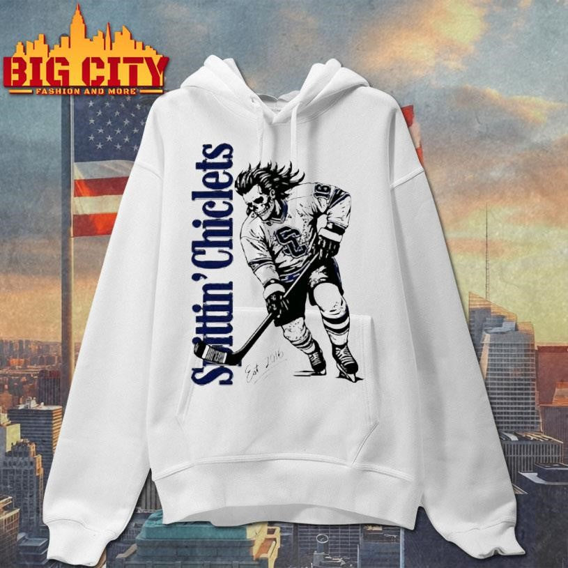 Spittin Chiclets Skullet Vertical Hockey Shirt