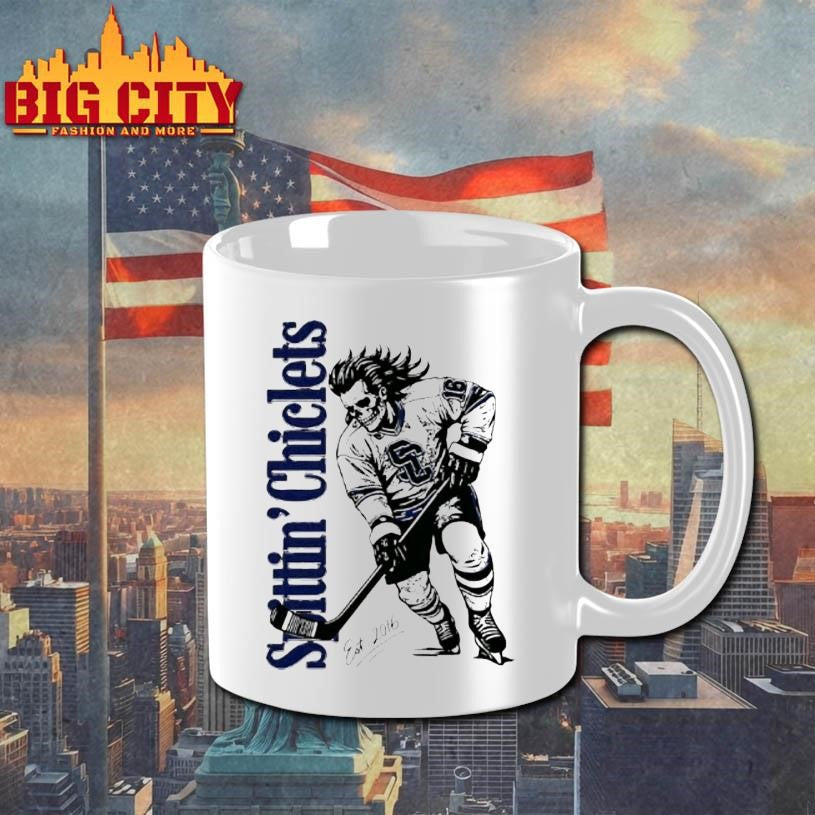 Spittin Chiclets Skullet Vertical Hockey Shirt