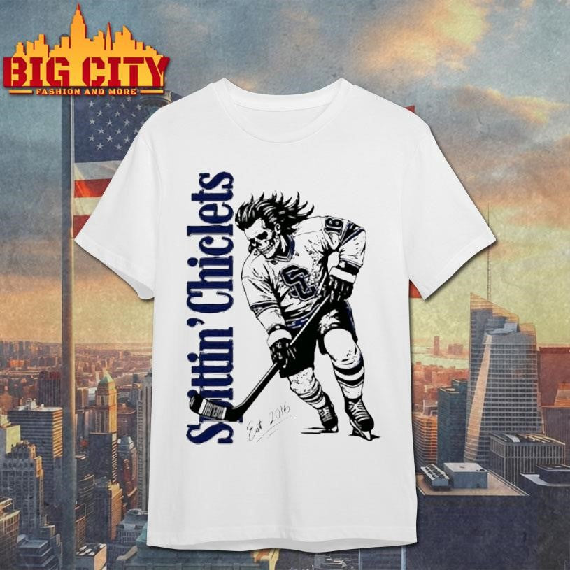 Spittin Chiclets Skullet Vertical Hockey Shirt
