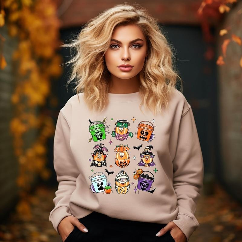 Spooky Nuggets Meal Bucket Halloween Sweatshirt, Spooky Nuggets Shirt, Halloween Chicken Lover Shirt, Spooky Season,...