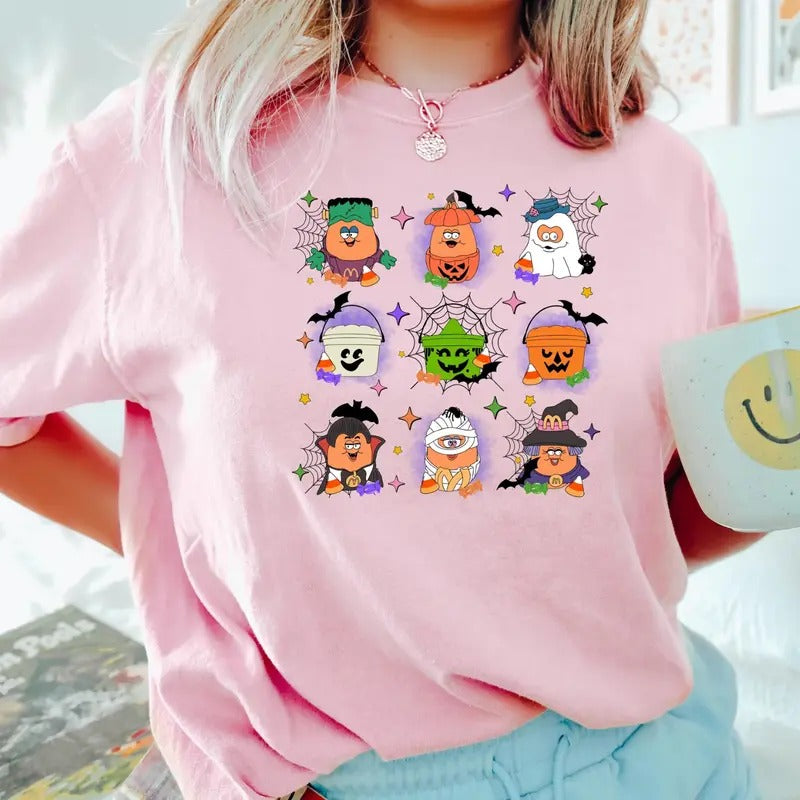 Spooky Nuggets Meal Bucket unisex  TShirt - Funny Halloween T-Shirt -  Trendy Halloween Hoodie, Sweatshirt | PureTeeCo.com