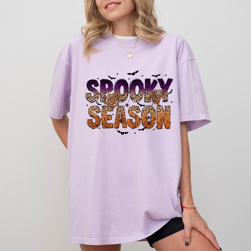 Spooky Season Comfort Colors Shirt, Spooky Halloween Graphic Tee, Spooky Vibes Unhinged Shirt, Halloween Party Shirt,...
