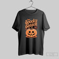 Spooky Season Funny Pumpkin Halloween Bats Spiderweb T Shirt