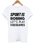 Sport Is Boring Lets Play Video Games T-shirt Hoodie, Sweatshirt | PureTeeCo.com