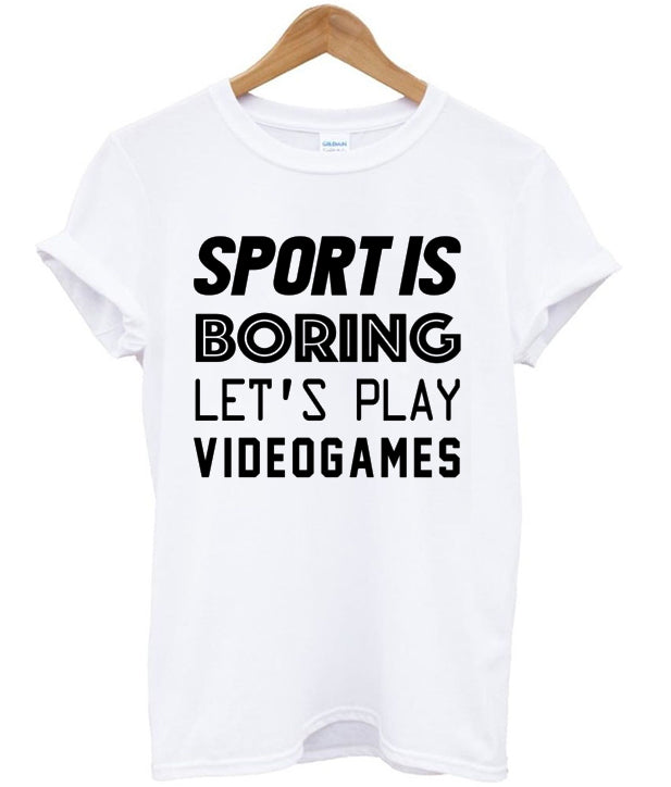 Sport Is Boring Lets Play Video Games T-shirt Hoodie, Sweatshirt | PureTeeCo.com