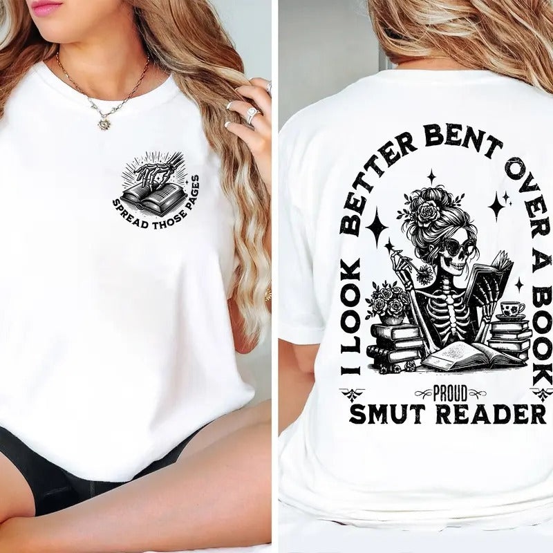 Spread Those Pages T-Shirt, Proud Smut Reader Sweatshirt, Good Girl Book Club Hoodie, STFUATTDLAGG Merch, Book Lover...