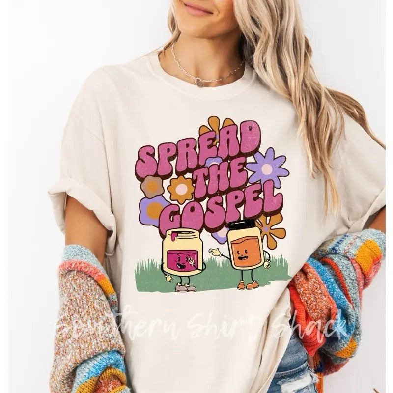 Spread the Gospel t shirt | ivory comfort colors shirt | Christian t shirt Hoodie, Sweatshirt | PureTeeCo.com