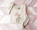 Spring Floral Bunny Shirt, Easter T-Shirt, Easter Bunny Sweatshirt, Floral Rabbit Sweatshirt, Spring Easter Hoodie and...