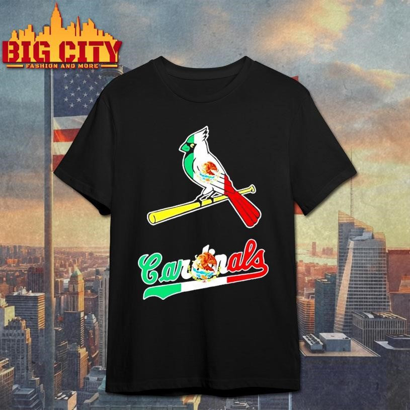 St Louis Cardinals Baseball X Mexican Flag Shirt