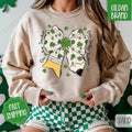 St Patrick Teacher Bow Sweatshirt, St Patrick's Day Crewneck, Cute Women's Sweater T-Shirts, Hoodie | PureTeeCo.com
