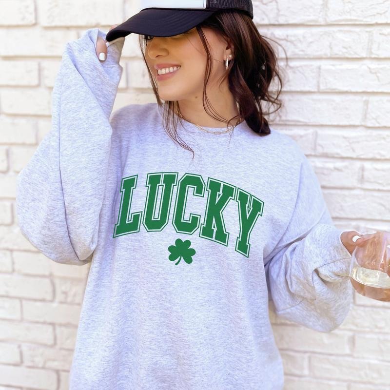 St Patrick's Day Sweatshirt, Trendy St Patricks Day Sweatshirt, Lucky Shamrock Sweater, Teacher St Patricks Day...