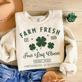 St Patricks Day Farm Fresh Four Leaf Clovers Lucky Shirt Shamrock Irish Clover Four Leaf Clovers Hoodie, Sweatshirt