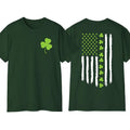 St Patricks Day USA Flag T-Shirt, Lucky Shamrock American Flag Hoodie, American Irish Flag Sweatshirt, For Men And Women,...