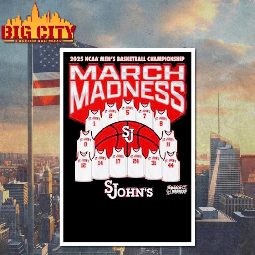 St. John’s Red Storm March Madness 2025 Ncaa Men’s Basketball Championship Shirt
