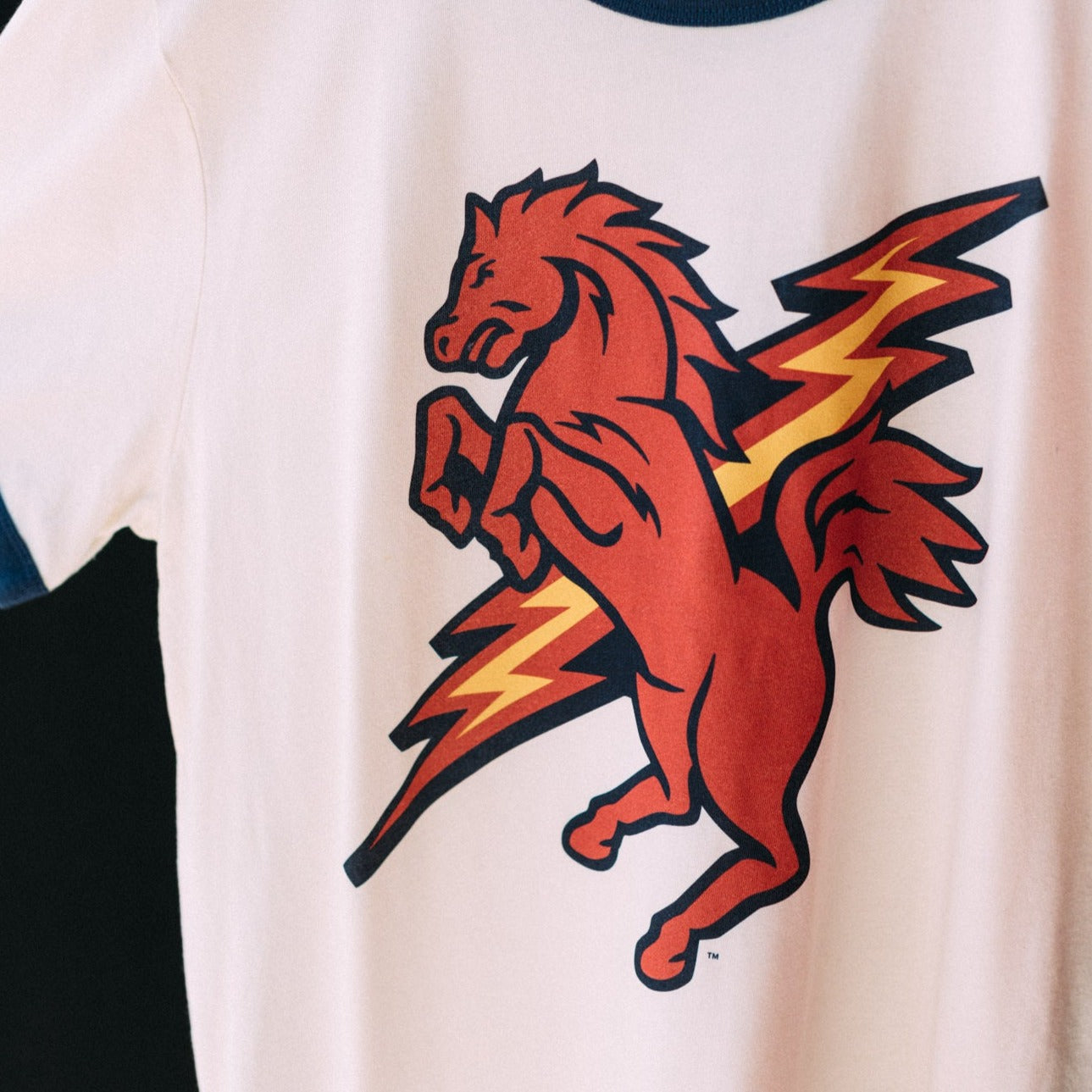 St. John's Red Storm Thunder Horse Ringer Tee Style001 Hoodie, Sweatshirt | PureTeeCo.com (Image 2)