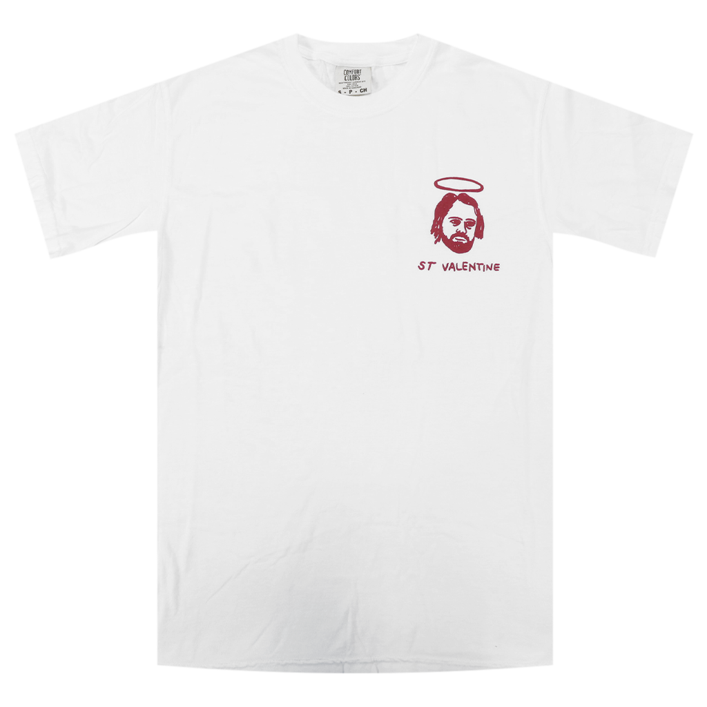 St. Valentine Halo White T-Shirt Hoodie, Sweatshirt | PureTeeCo.com (Image 1)