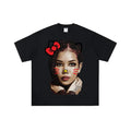 Stand Out in Jhene Red Kitty Big Face Graphic Tee Hoodie, Sweatshirt | PureTeeCo.com