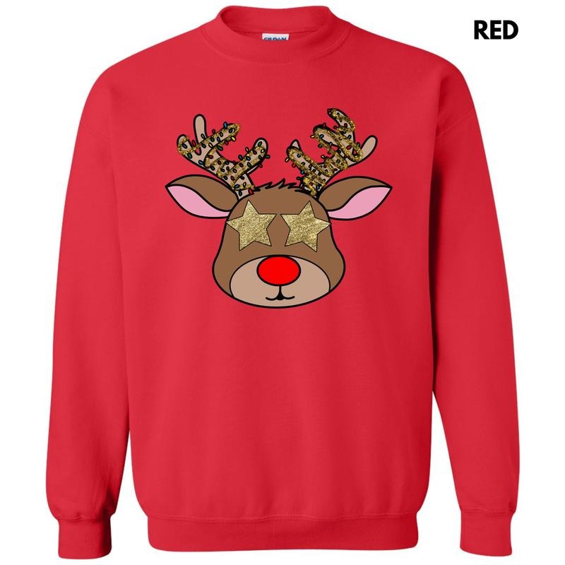 Star Eye Reindeer Sweatshirt 'NLB' T-Shirts, Hoodie | PureTeeCo.com