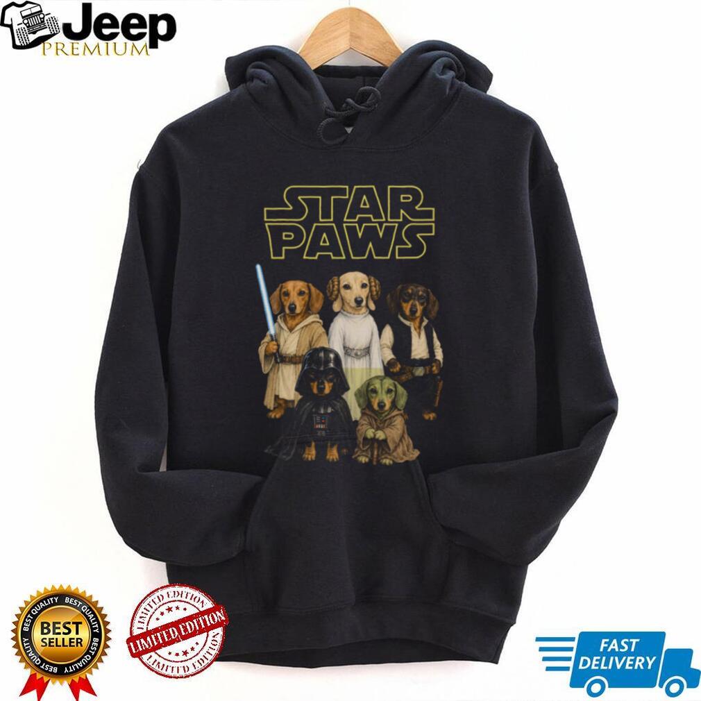 Star Paws Dachshund Space Dogs Sci Fi Movie Parody Shirt