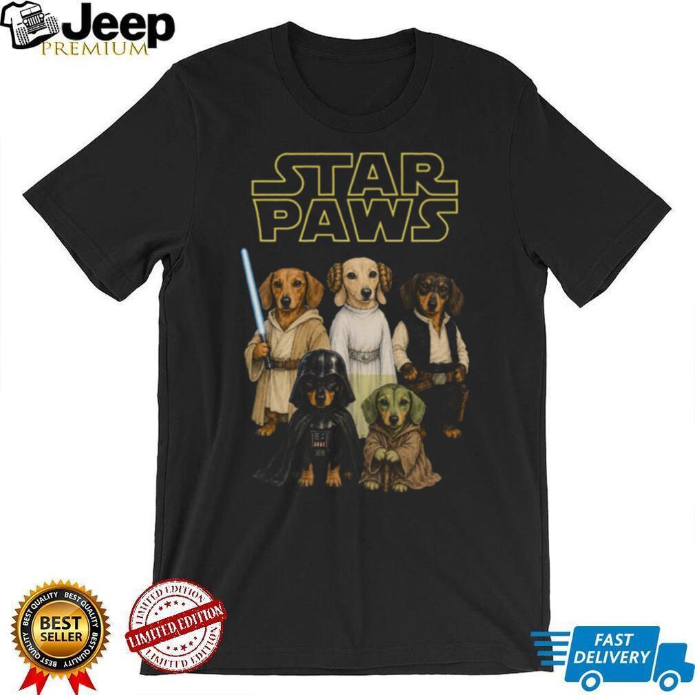 Star Paws Dachshund Space Dogs Sci Fi Movie Parody Shirt