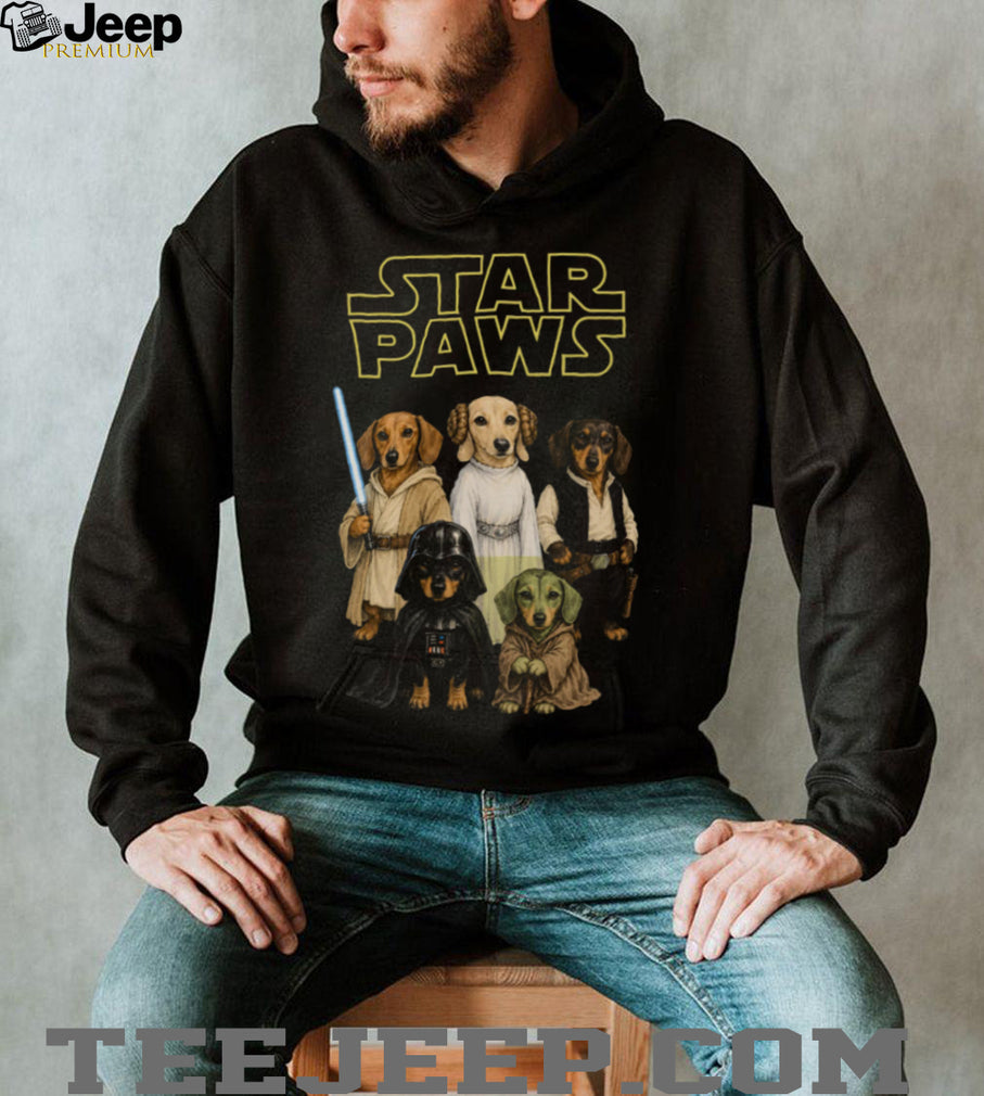 Star Paws Dachshund Space Dogs Sci Fi Movie Parody Shirt