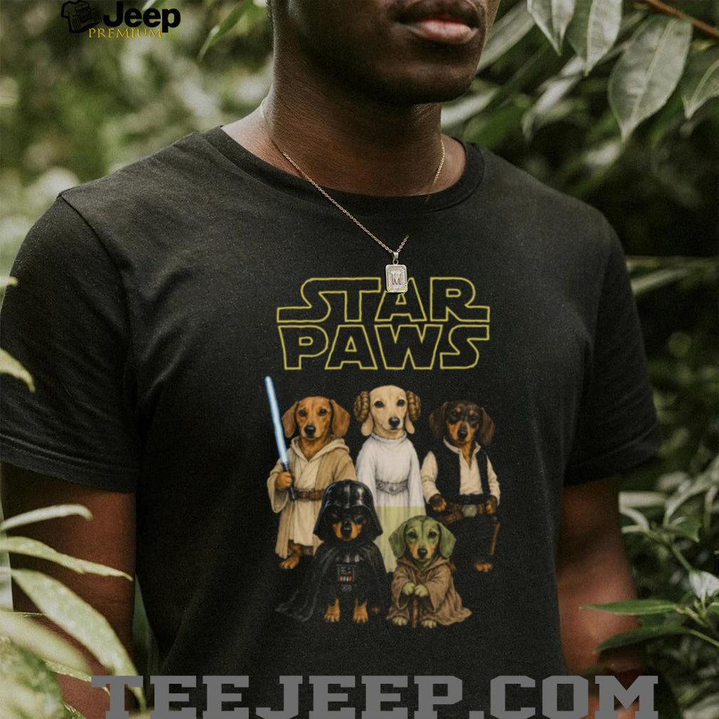 Star Paws Dachshund Space Dogs Sci Fi Movie Parody Shirt