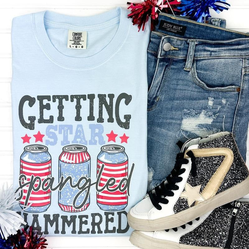 Star Spangled & Hammered Comfort Colors T-Shirt Hoodie, Sweatshirt | PureTeeCo.com