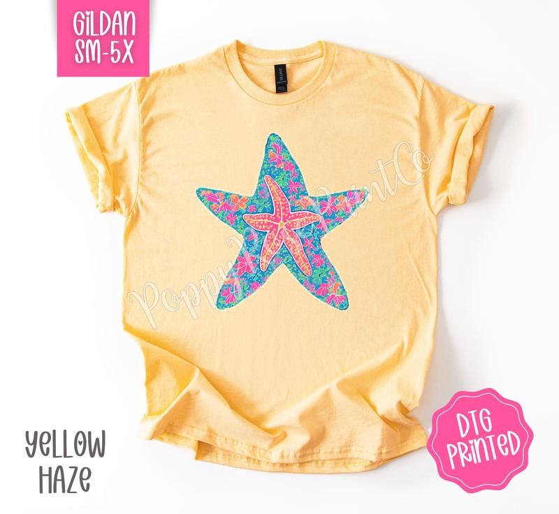Starfish Shirt Gildan, Women's Beach Tee, Trendy Summer Tshirt Plus Sizes, Gift for Her Hoodie, Sweatshirt | PureTeeCo.com