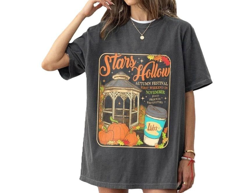 Stars Hollow Connecticut 1779 Shirt, Gilmore Girls Shirt, Autumn T-shirt, Vintage 90s style top clothing, Unisex graphic...