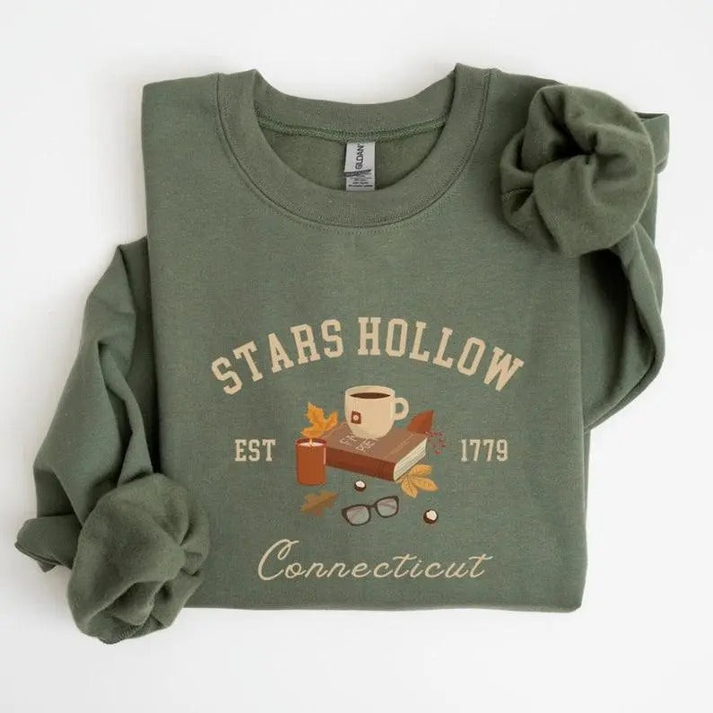 Stars Hollow Sweatshirt, Stars Hollow Connecticut Sweater, Gilmore Girls Sweatshirt, Fall Stars Hollow Sweatshirt, Gilmore Girls Gift, Sweatshirt hot trend 2025, Gilmore Girls Fan Sweatshirt, Sweatshirt best selling