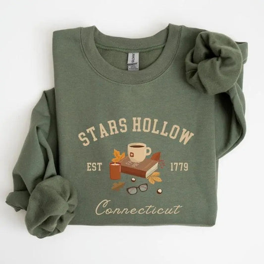 Stars Hollow Sweatshirt, Stars Hollow Connecticut Sweater, Gilmore Girls Sweatshirt, Fall Stars Hollow Sweatshirt, Gilmore Girls Gift, Sweatshirt hot trend 2025, Gilmore Girls Fan Sweatshirt, Sweatshirt best selling