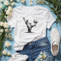 Statue of Liberty kicking crown illustrated shirt