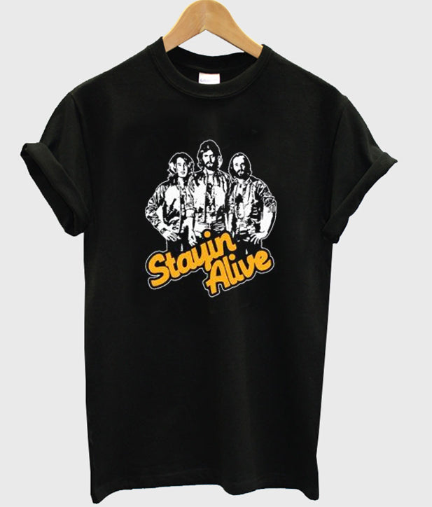 Stayin Alive Bee Gees T-Shirt Hoodie, Sweatshirt | PureTeeCo.com