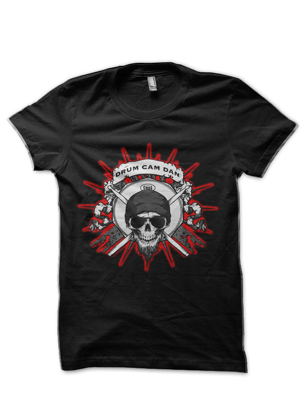 DrumCamDAN â€“ FRONT Black T-Shirt Hoodie, Sweatshirt | PureTeeCo.com