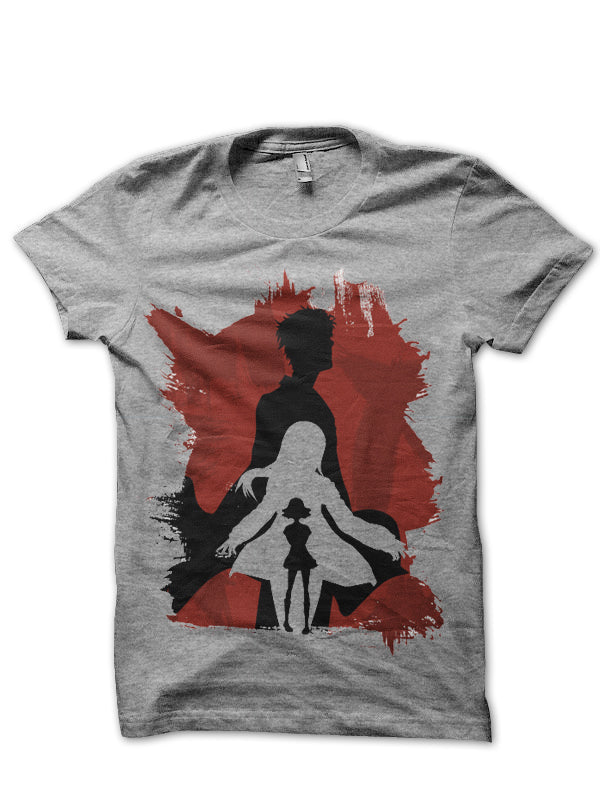 Steins Gate Grey  Half Sleeve T-Shirt Hoodie, Sweatshirt | PureTeeCo.com
