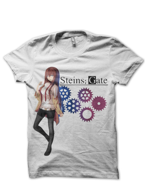 Steins Gate White Half Sleeve T-Shirt Hoodie, Sweatshirt | PureTeeCo.com