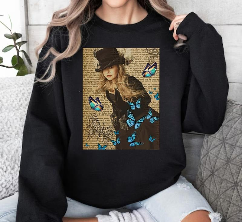 Stevie Nicks Butterfly Retro Dreamcatcher Shirt Sweatshirt Hoodie, Stevie Nicks 2024 Tour Shirt, Tour 2024 Tee, Music...