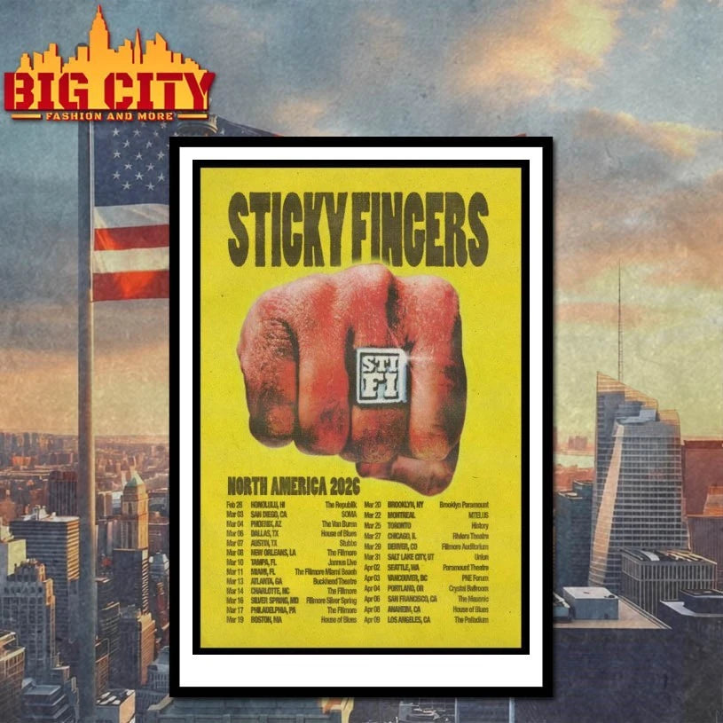 Sticky Fingers North America 2026 Shows Poster shirt