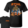 Stihl Trum Camo Workwear Shirt, Trump with Chainsaw Graphic Tee, Stihl Fan Shirt For mens, Trump T-Shirt, Outdoor...